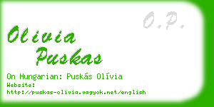 olivia puskas business card