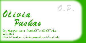 olivia puskas business card